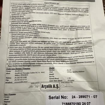 Arçelik Kurutma Makinesi İle Yaşanan Kurutma Sorunu