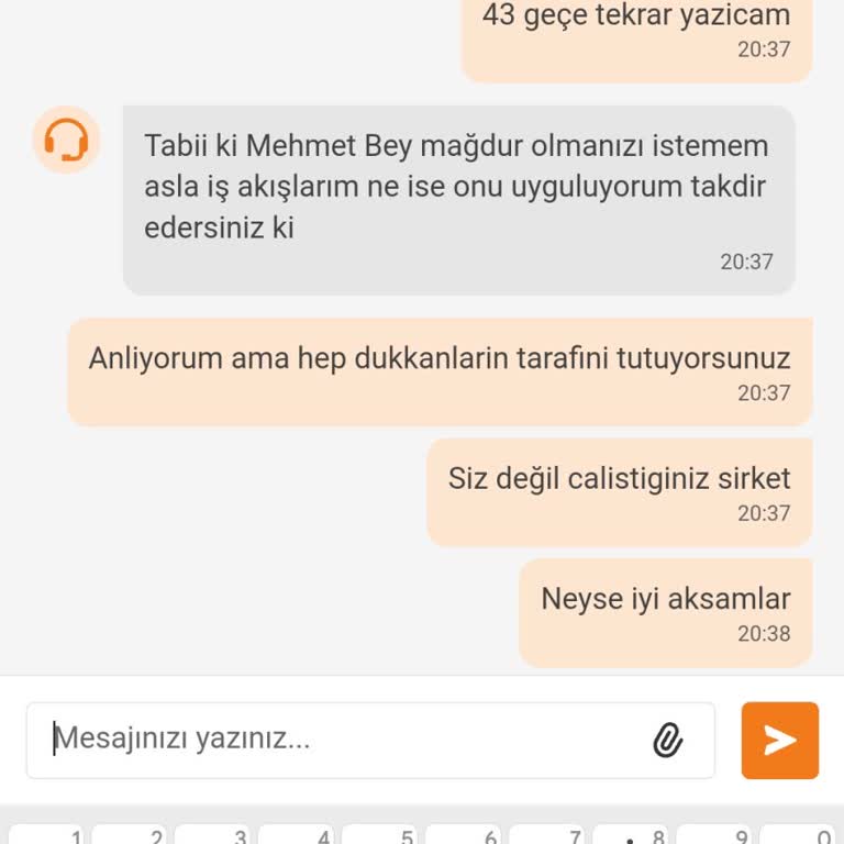 Geç Gelen Sipariş Ve Yetersiz Müşteri Hizmeti