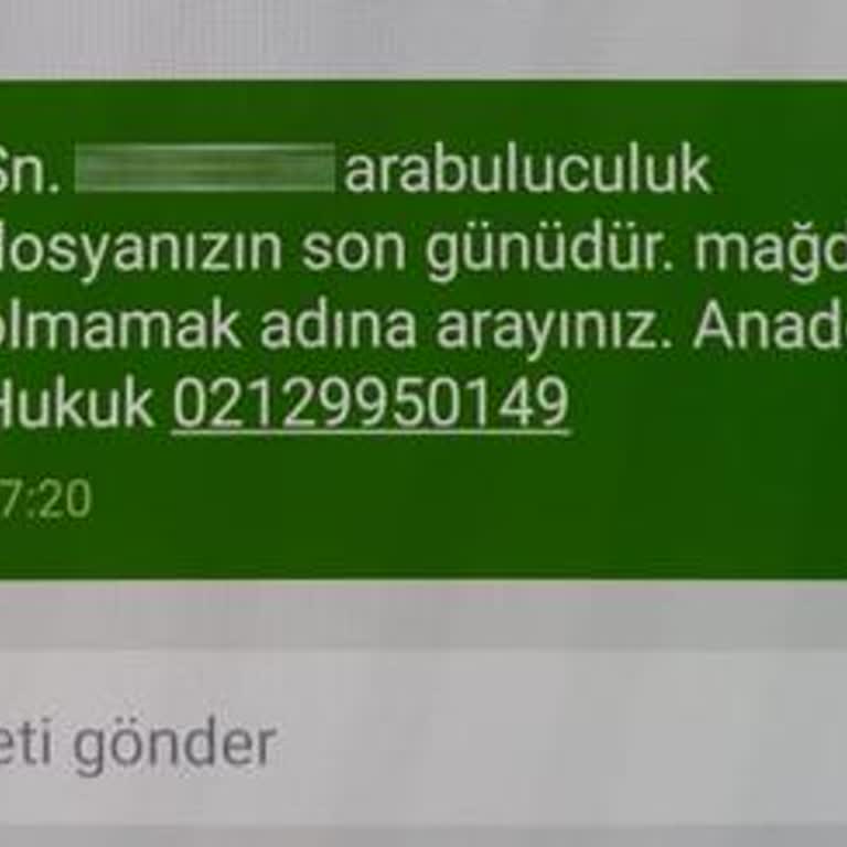 Sahte Hukuk Bürosu Adıyla Gelen SMS Rahatsızlığı