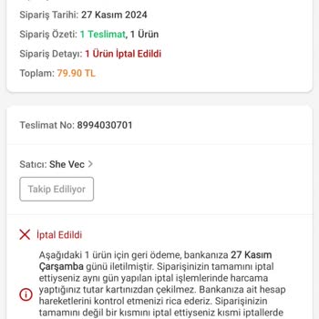 İptal Edilen Sipariş Ve Mağduriyet