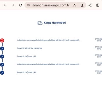 Aras Kargo Fındıkzade Şubesi Teslimat Sorunu