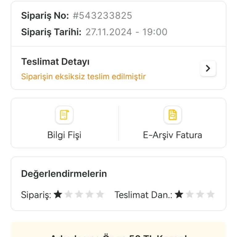 Teslim Edilmeyen Sipariş Ve İletişim Sorunları