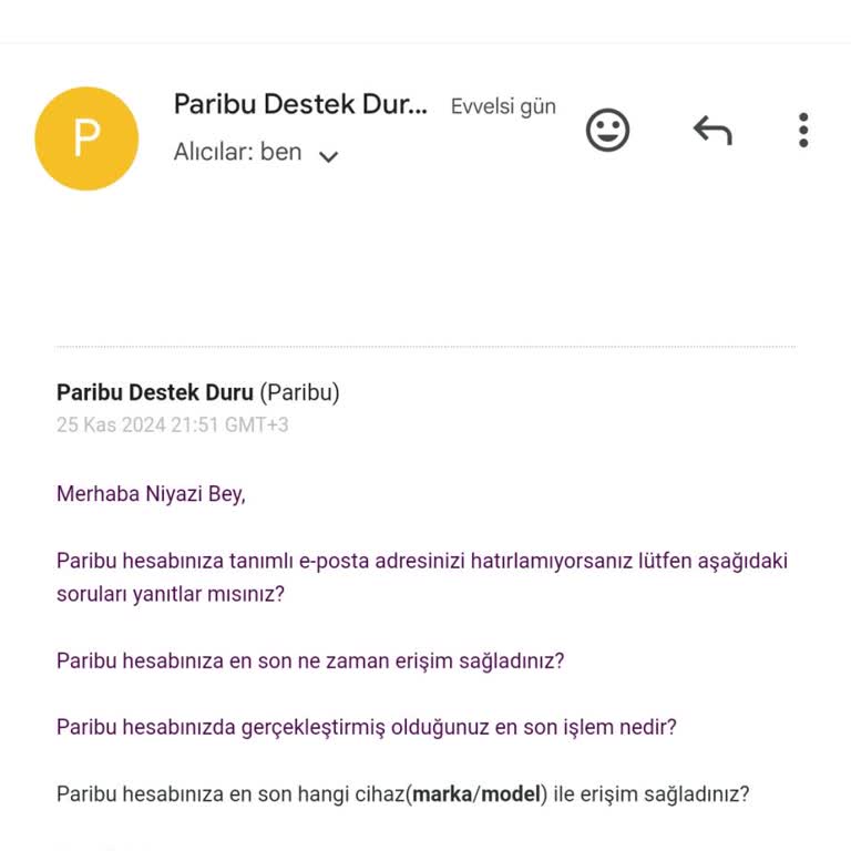 Paribu'da E-posta Güncelleme Sorunu Ve Kimlik Doğrulama Engeli