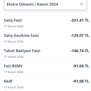 Ekstra Taksit Faizi Kesintisi