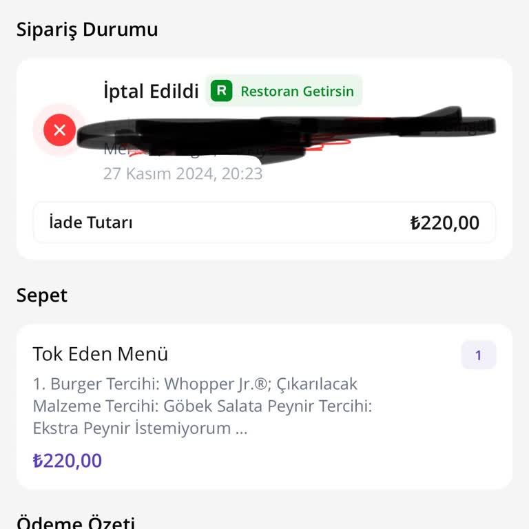 Burger King Siparişinde Uzun Bekleyiş Ve İptal Sorunu!
