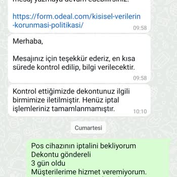 Ödeal POS İptali Sorunu: Hizmet Aksaklığı Ve Müşteri Kaybı