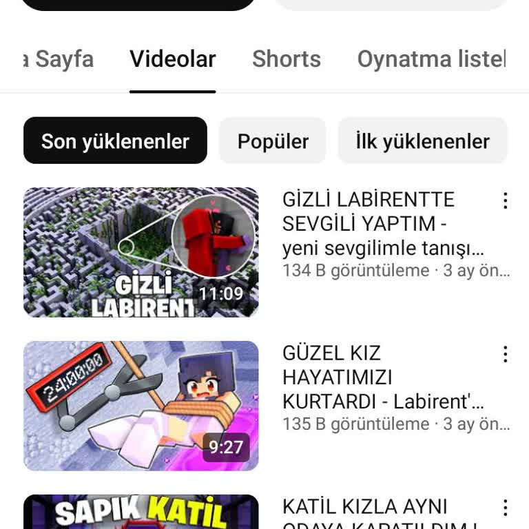 Çocuklar İçin Uygunsuz İçerik: Minecraft Kanalı