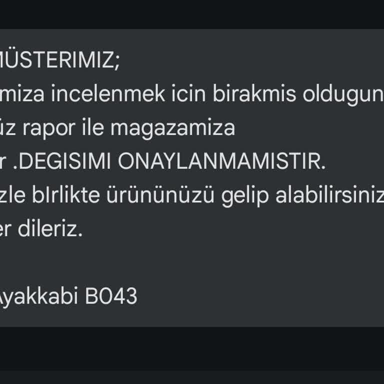 Bambi Ayakkabı Kalite Sorunu Ve İade Süreci