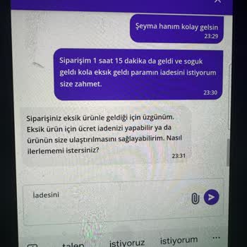 Getir Uygulamasında Sipariş Sorunu Ve Müşteri Hizmetleri Eksikliği