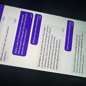 Getir Uygulamasında Sipariş Sorunu Ve Müşteri Hizmetleri Eksikliği