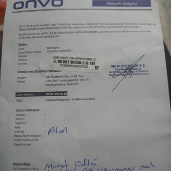 A101'den Alınan Televizyonun Ekran Sorunu