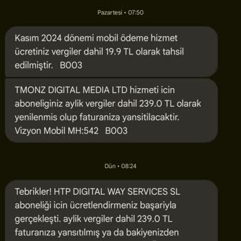 İzinsiz Abonelik Ve Fatura Şoku