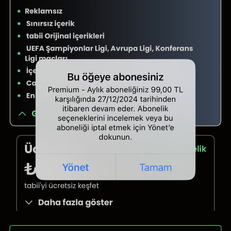 Premium Üyelik Sorunu Ve İzleyemediğim Maçlar