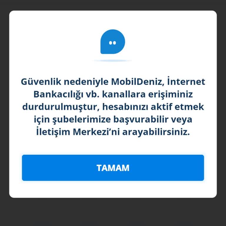 Denizbank'ın Güvenlik Politikaları Müşteriyi Zorluyor