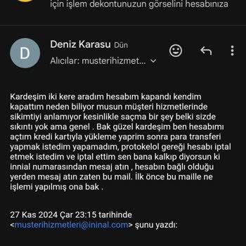 İninal Hesabım Bloke Oldu, Yardım Alamıyorum