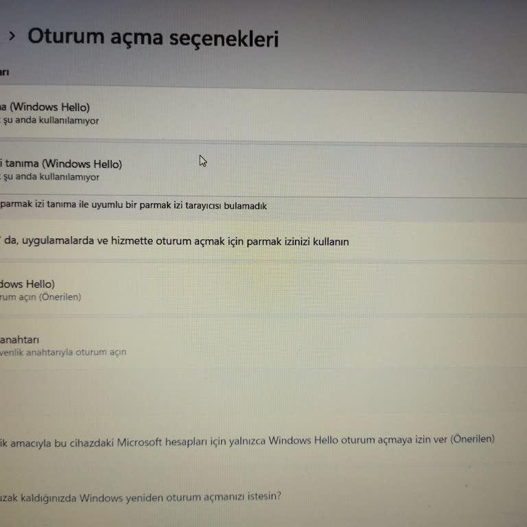 Lenovo İdeapad Parmak İzi Tanıma Sorunu