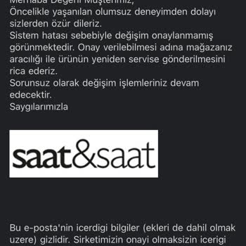 Guess Saatte Sürekli Buhar Sorunu Ve Yetersiz Teknik Destek
