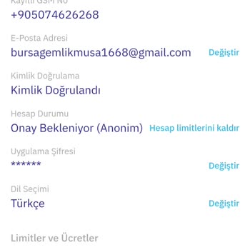 Onaylanmayan Hesap Sorunu