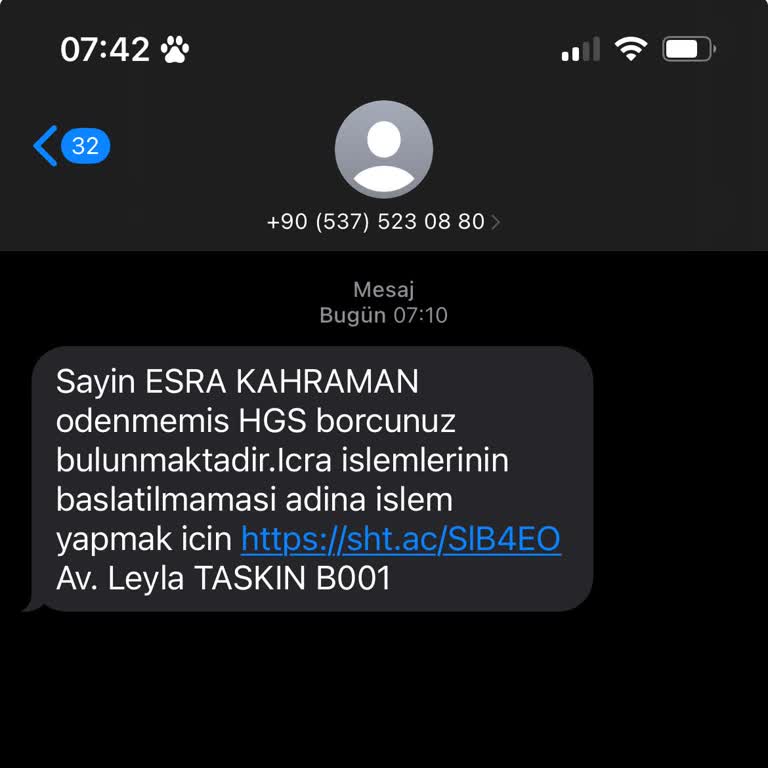 Yanıltıcı Mesajlarla HGS Borcu İddiası