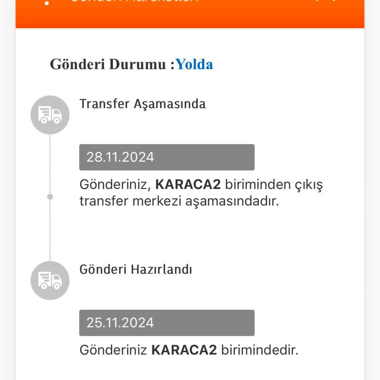 Karaca2 Şubesi Kargo Bekletme Sorunu