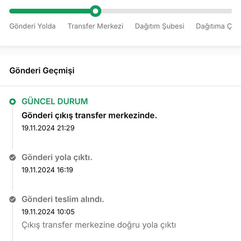 Kargom Günlerdir Hareketsiz, Geri Dönüş Bekliyorum!