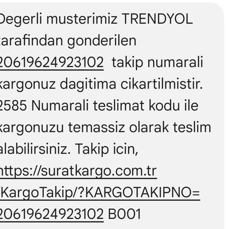 Sürat Kargo'nun Adrese Teslim Sorunu