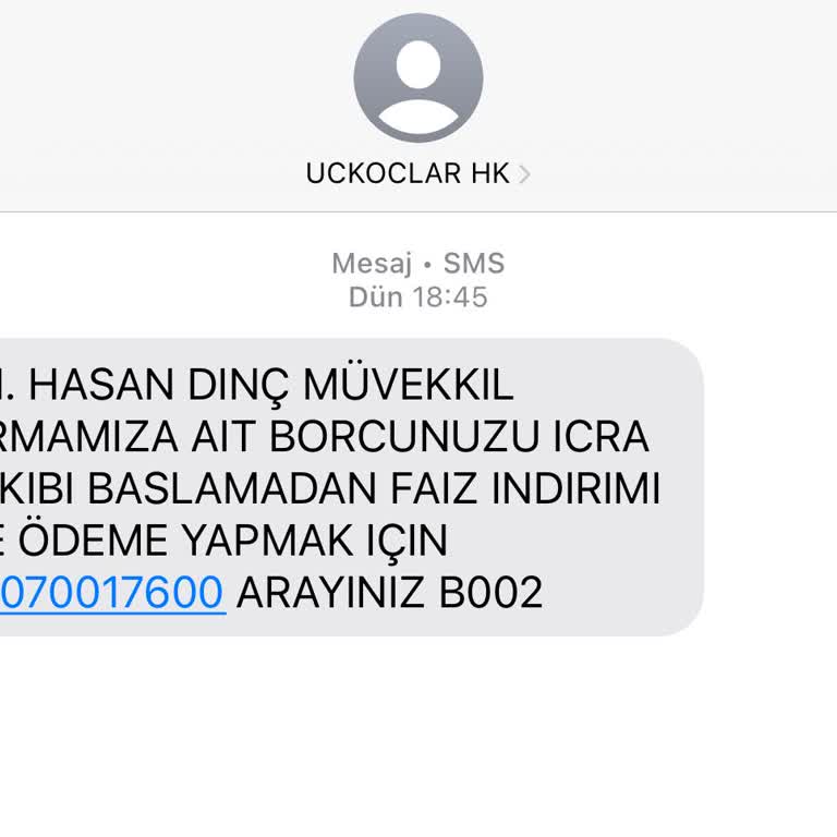 Yanıltıcı SMS İle Kişisel Veri İhlali Ve Haksız Borç Bildirimi