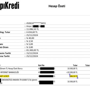 Kart Aidat Ücreti İadesinde Adaletsizlik