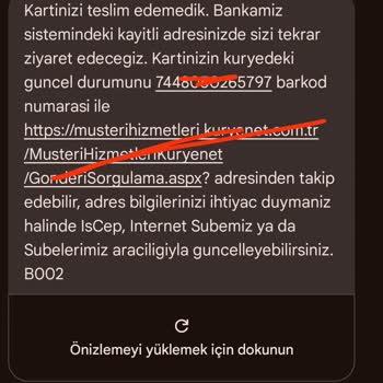 Kart Teslimatında Kurye Sorunu Ve Müşteri Hizmetleri İlgisizliği