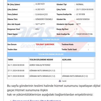 Aras Kargo'nun Yanıltıcı Teslimat Süreci Ve Müşteri Mağduriyeti