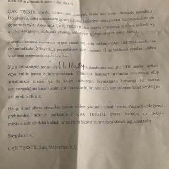 Pantolonun Aşırı Genişlemesi Ve Kullanıcı Hatası Yanıtı