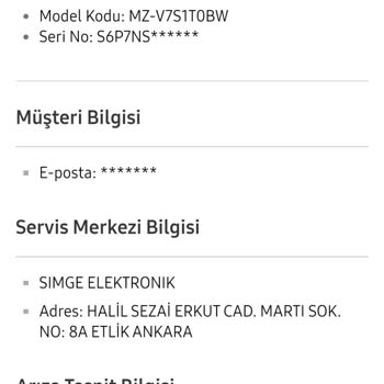 Samsung SSD Garanti Sürecinde Çözülmeyen Sorunlar Ve Müşteri Hizmetleri İlgisizliği