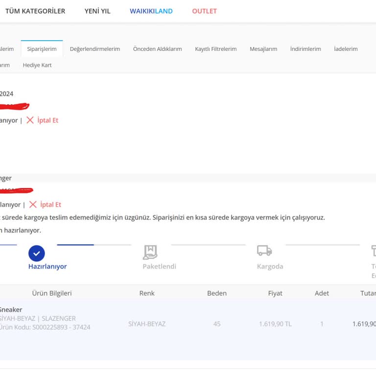 Sipariş Bilgilendirme Eksikliği Ve Gecikme Sorunu