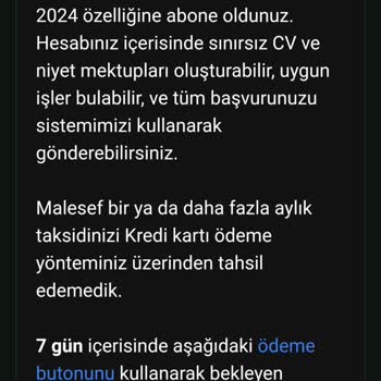 CV Hazırlama Sitesinde Beklenmedik Ödeme Sorunu