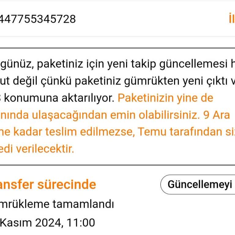 Teslimat Sürecinde Gecikme Ve İletişimsizlik Sorunu