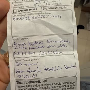 Yetkili Servis Hayal Kırıklığı