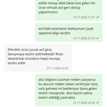 Çiçek Teslimatında Büyük Hata Ve İlgisizlik