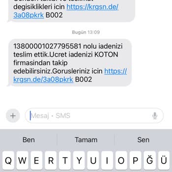 Koton Siparişimde Teslimat Ve İade Karmaşası