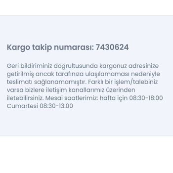 Teslim Edilmeyen Sipariş Ve İade Sorunu