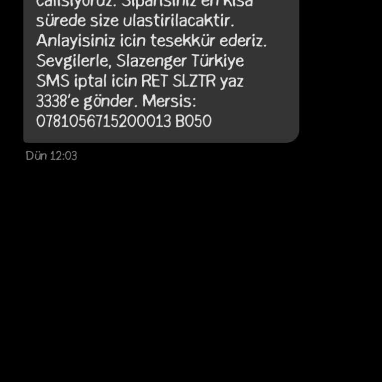 Slazenger.com'dan Eşofman Siparişi Mağduriyeti