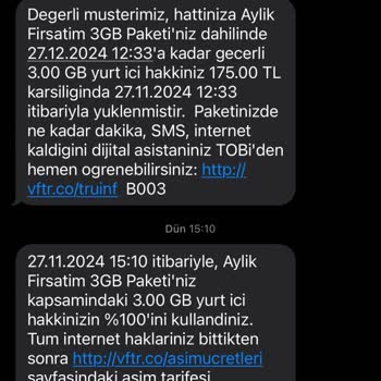 Vodafone İnternet Paketleri Gizemli Şekilde Tükeniyor
