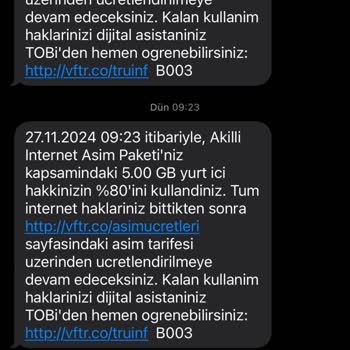 Vodafone İnternet Paketleri Gizemli Şekilde Tükeniyor