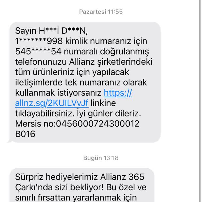 Yanlış Kişiye Yönlendirilen Sağlık Sigortası Mesajları