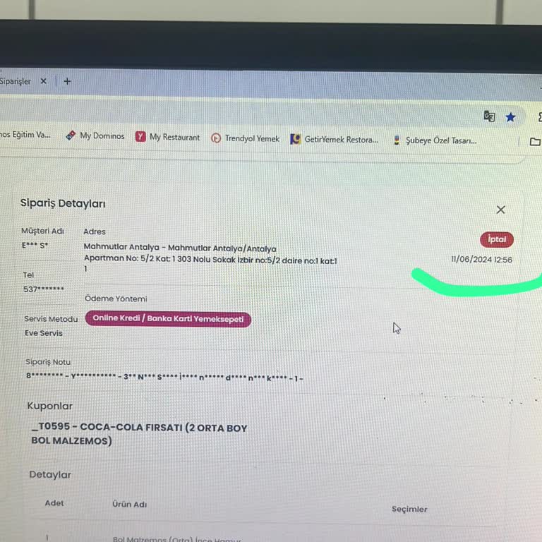 Yanlış Konum Nedeniyle İptal Edilen Sipariş Ve İade Sorunu