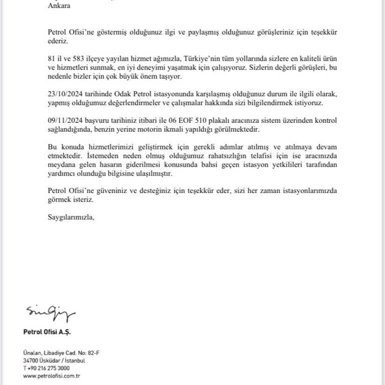 Yanlış Yakıt Dolumu Ve İlgisizlik Skandalı