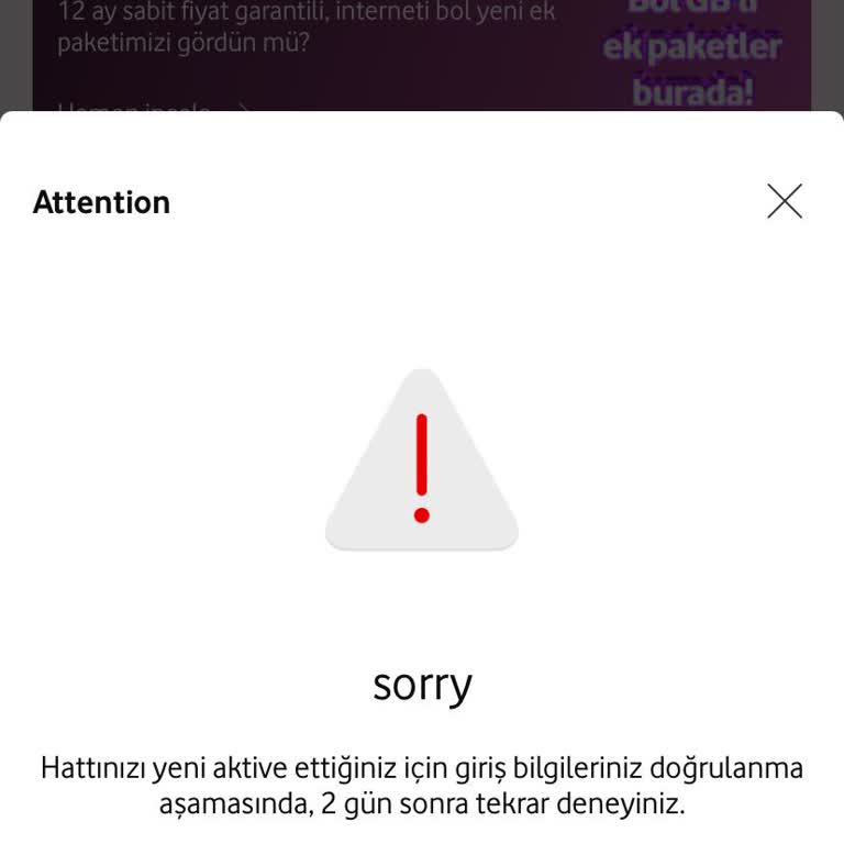 Yeni Hat Aktivasyonu Sonrası Çark Sorunu
