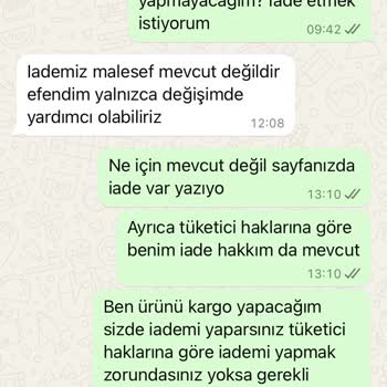 İade Talebine Karşı Olumsuz Müşteri Hizmeti Deneyimi