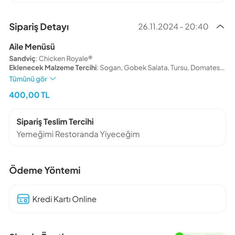 Burger King Siparişimde Eksik Exxen Üyelik Kodu Sorunu