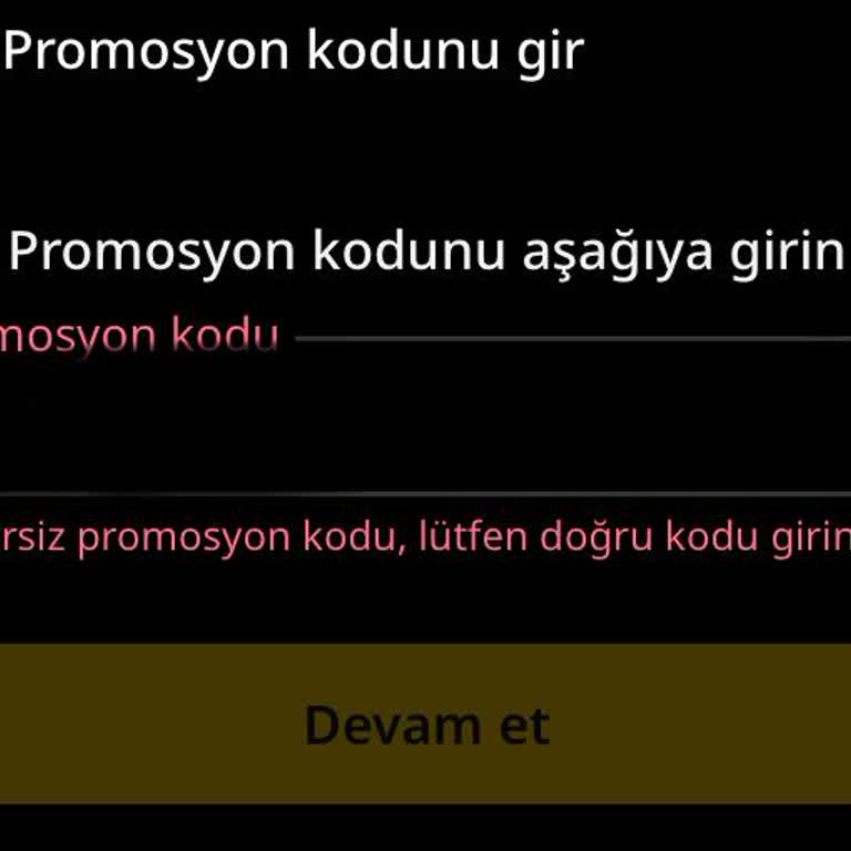 Obilet Uygulamasında Geçersiz Kod Sorunu