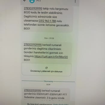 Esenyurt Posta Dağıtım Merkezi Kargo Teslim Sorunu